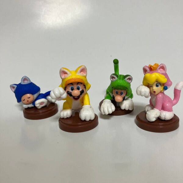 チョコエッグ スーパーマリオ:ネコマリオ,ネコルイージ,ネコピーチ,ネコキノピオ