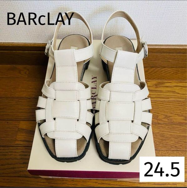 BARcLAY ホワイト グルカサンダル 昨シーズン商品 24.5cm