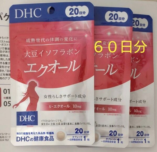 DHC 大豆イソフラボン エクオール 20日分 3袋