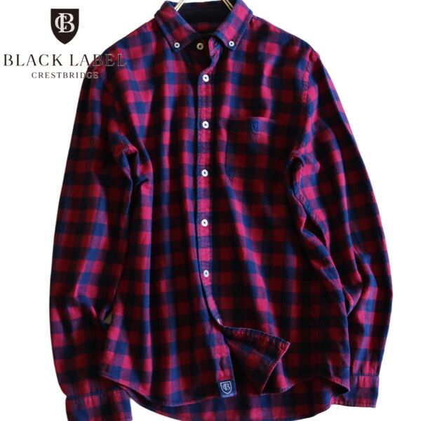 【BLACK LABEL CRESTBRIDGE】長袖シャツ、赤紺チェック★
