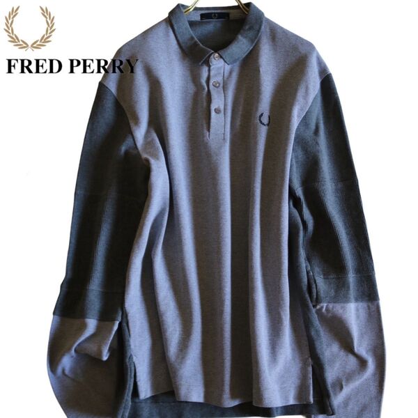 【FRED PERRY】美品 厚手 長袖ポロシャツ ポルトガル製★