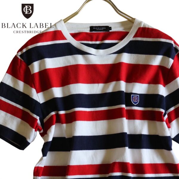 【BLACK LABEL CRESTBRIDGE】Tシャツ ボーダー 紺赤白★
