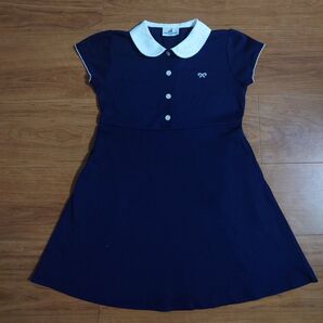 ペアレンツドリーム ワンピース 半袖 フォーマル お受験 濃紺 女の子 110