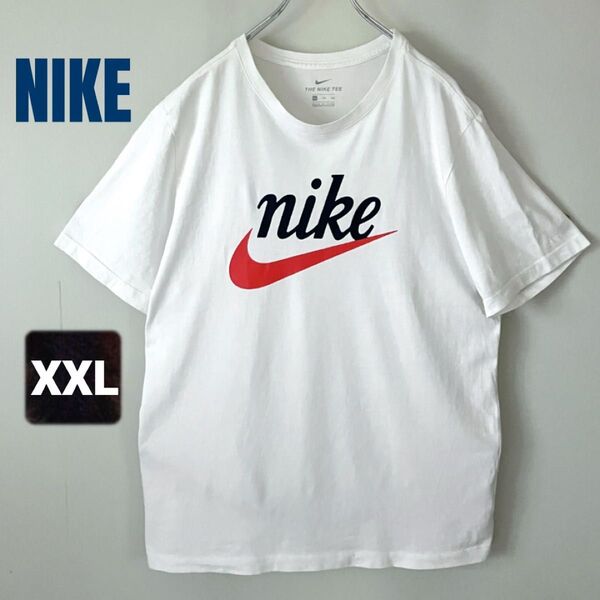 THE NIKE TEE★ナイキ筆記体ロゴTシャツ/ラバープリント★メンズXXL