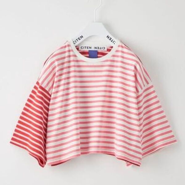 CITEN シテン クレイジーパターン ボーダー ショート Tシャツ クロップド丈 オーバーサイズ ユナイテッドアローズ 半袖
