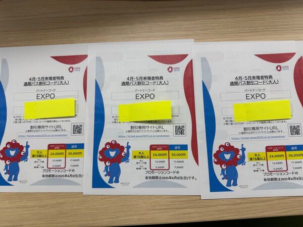 通期パス 大阪万博 関西万博 1枚