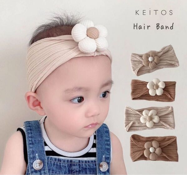 ベビーヘアバンド 花