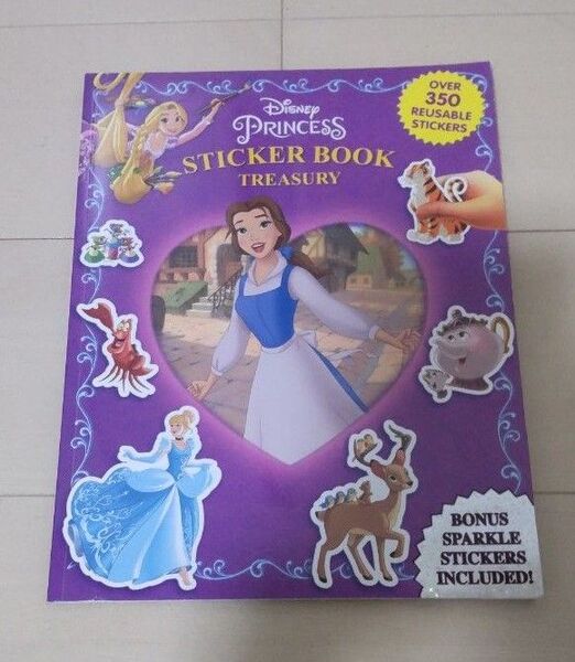 【新品未使用】ディズニープリンセス シール絵本 大判360枚 英語絵本 洋書