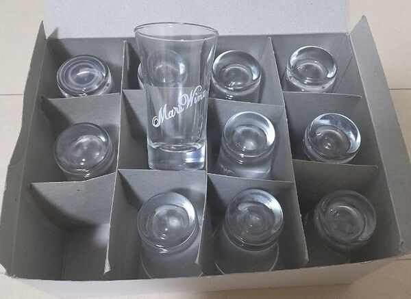 【mars wine】昭和レトロ ワイングラス 10個 ショットグラス 未使用品 マルスワイングラス
