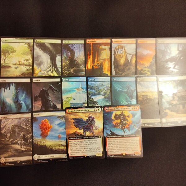 MTG 親衛隊長、ギルガメッシュ 拡張foil 機械文明の旗手、エドガー 英語版 土地 foil FINALファンタジー