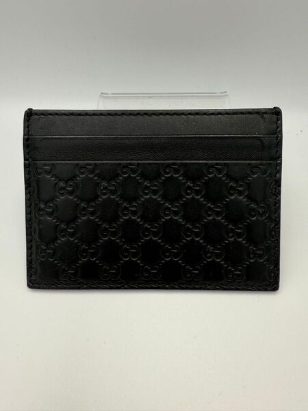 美品!グッチ GUCCI カードケース マイクロ グッチシマ ブラック