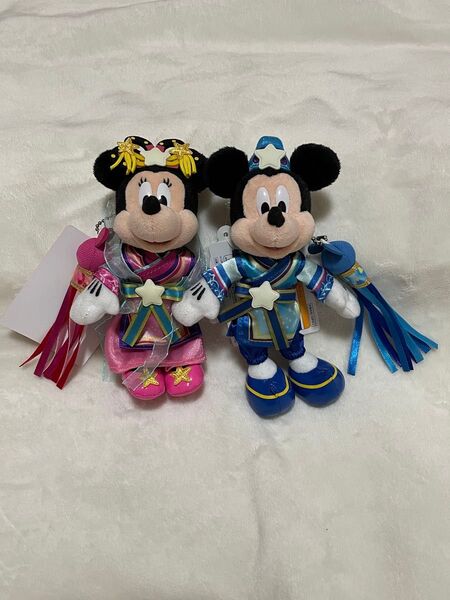ディズニーリゾート 七夕デイズ ミッキー ミニー ペア ぬいぐるみバッジ ディズニーランド35周年