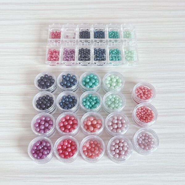 穴なしパール マットパール ネイル レジン ホイップデコ デコ パーツ ハンドメイド