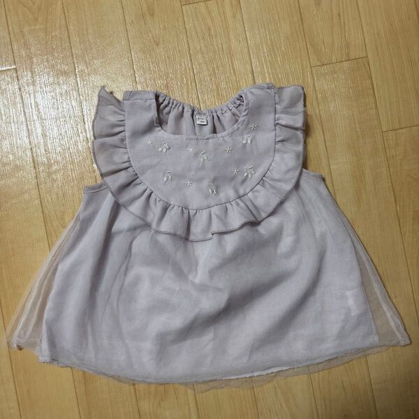 juo ジュオ しまむら 半袖 キッズ 女の子 トップス レース フリル ピンク 女児