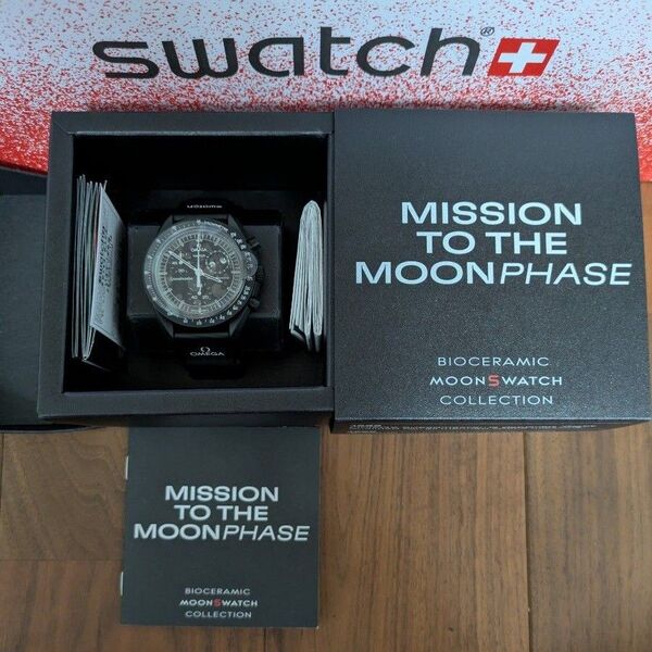 Snoopy x OMEGA x Swatch MoonSwatch Black付属品完備 6月購入 スヌーピー スウォッチ