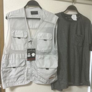 新品【トロイブロス】メッシュベストと半袖Tシャツセット メンズLサイズ