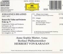 廃盤超希少 初期西独盤 アンネ・ゾフィ・ムター ヘルベルト・フォン・カラヤン ベルリン・フィル ブラームス ヴァイオリン協奏曲 Op.77_画像2