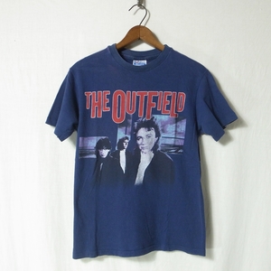 80s ヴィンテージ THE OUTFIELD アウトフィールド ロック Tシャツ M 紺 / 英国 バンド BANGIN' レア