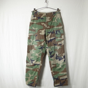 90s U.S.ARMY カモフラ カーゴパンツ S-R / ビンテージ 米軍実物 リップストップ ミリタリー 迷彩 