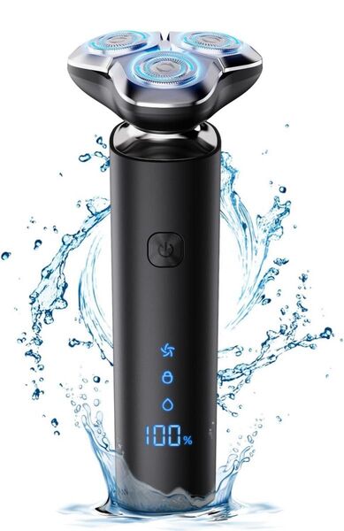 シェーバー 電動 360°回転式IPX7防水 お風呂 乾湿両用 長持ちバッテリー