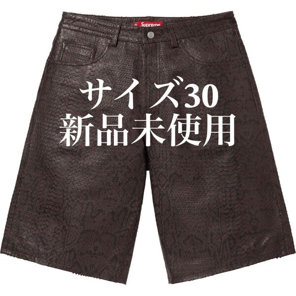 Supreme Baggy Leather Short Snakeskin