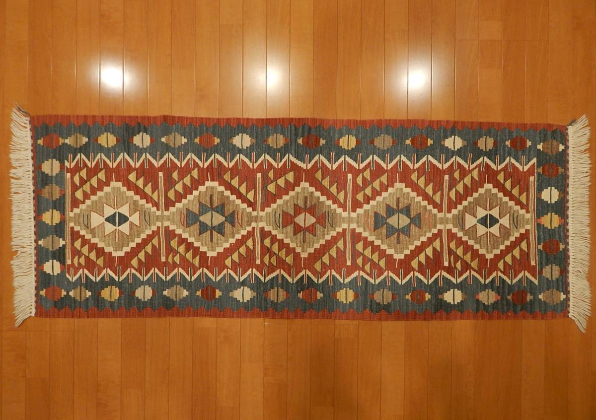 オールドキリム 169X115cm トルコ/エシュメ地方 手織り 草木染 人生の ...