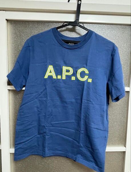 A.P.C. ネイビー ロゴ Tシャツ 半袖