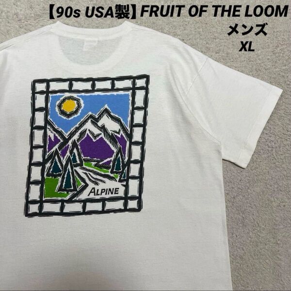 90s USA製 FRUIT OF THE LOOM Alpine 企業Tシャツ タバコ メンズ XL