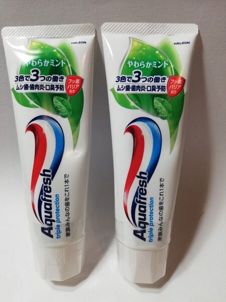 アクアフレッシュ やわらかミント 140g 2本