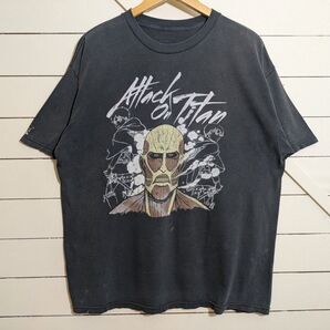 進撃の巨人 調査兵団 Tシャツ XL 良フェード