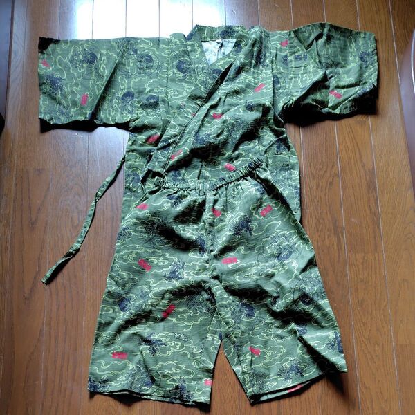 男の子 140cm 龍神の柄 甚平 夏祭イベントに
