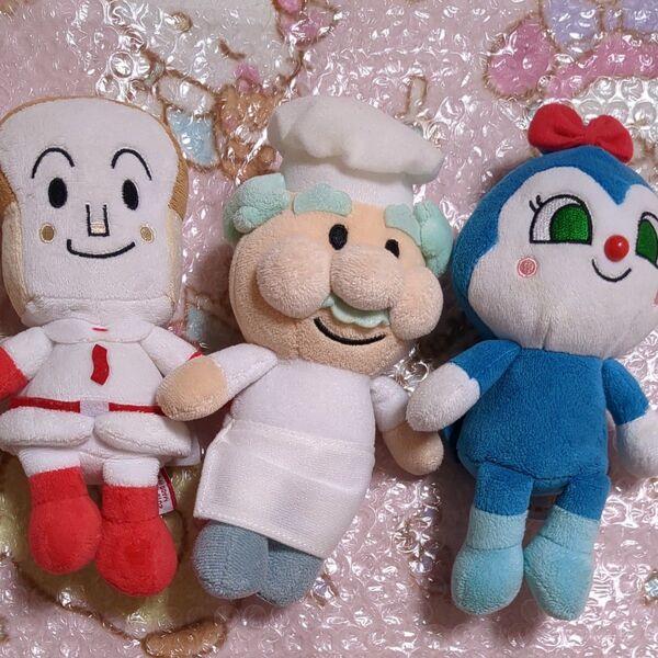 △USED アンパンマン ぷりちぃビーンズ 3点セット ぬいぐるみ
