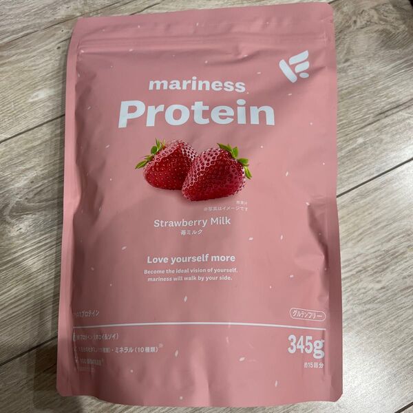 マリネス Protein ストロベリーミルク 345g 新品未開封