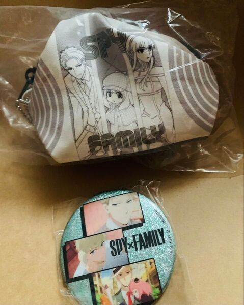 SPY×FAMILY 缶バッジとポーチ 描き下ろし
