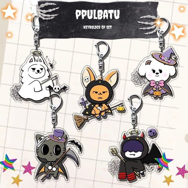TXT プルバトゥ アクリルキーホルダー 5Pセット PPULBATU ヨンモン ファンチュン バムグッ ダゴニャン フムニャリン