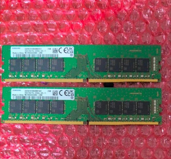 【2枚/計64GB】SAMSUNG DDR4 32GB 3200MHz UDIMM デスクトップPC向けメモリ