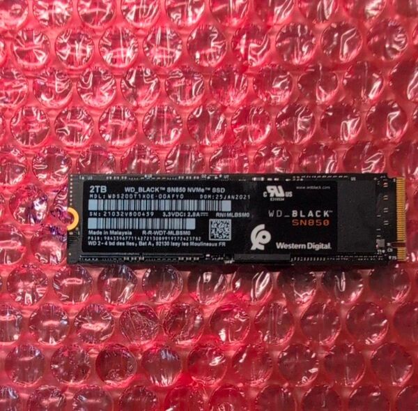 【正常判定品】WD BLACK SN850 2TB M.2 NVMe SSD PCIe gen4