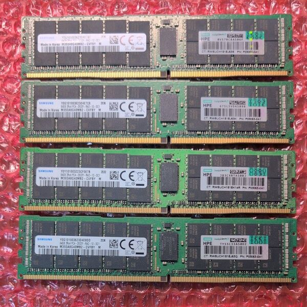 【4枚/計256GB】HPE SAMSUNG DDR4 64GB 2933MHz ECC Registered RDIMM