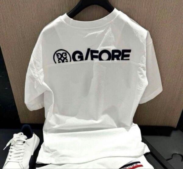 G/FORE ジーフォア ゴルフ メンズ シャツ 半袖 トップス カットソー M ホワイト