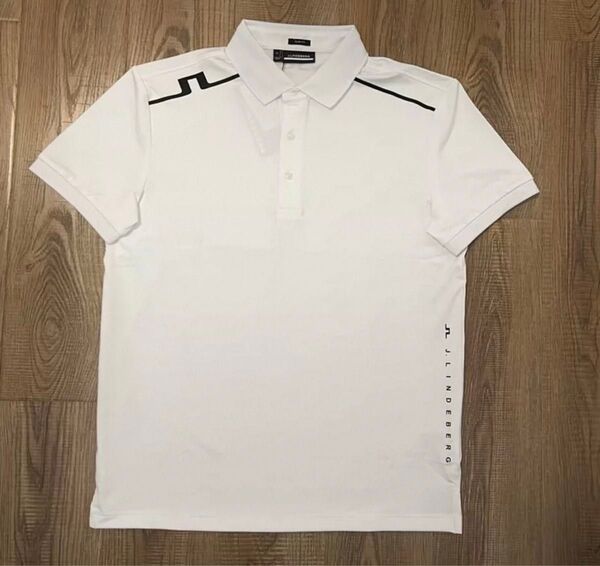 新品 J.LINDEBERG ゴルフ 半袖ポロシャツ ホワイト メンズ