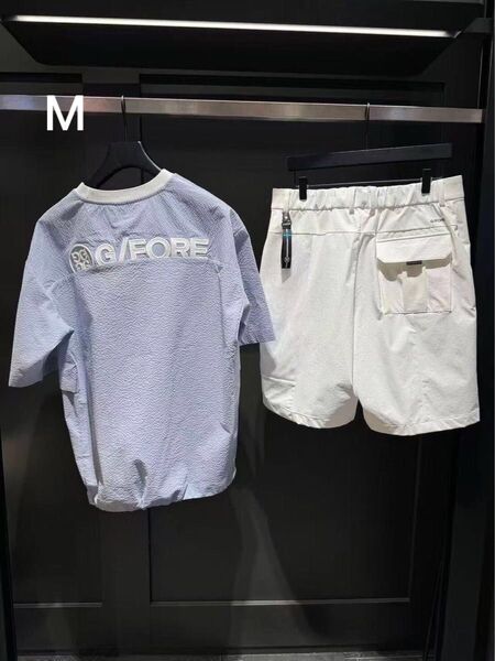 G/FORE ジーフォア ゴルフ メンズ シャツ 半袖 トップス カットソー M ブルー