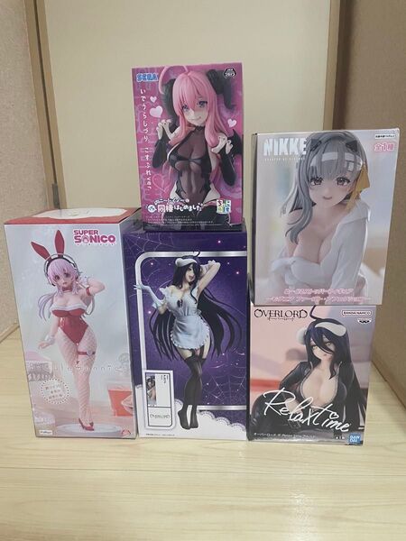 美少女フィギュア5体セット アルベド すーぱーそに子 出浦白津莉 モダニア ぬーどるストッパー relaxtime エルココ