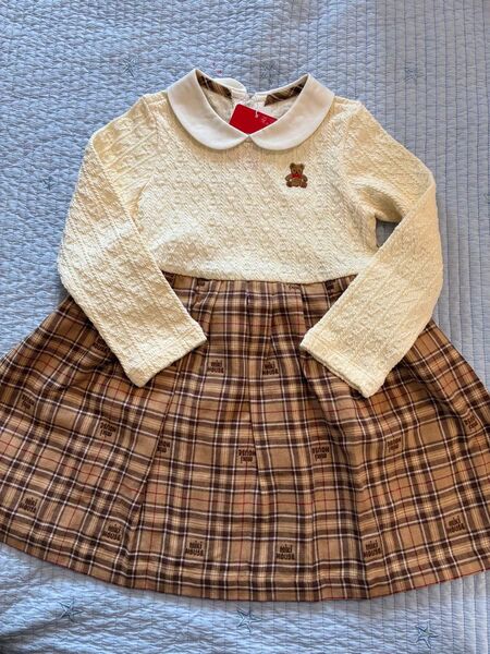新品☆ ミキハウスベア ワンピース 現行品