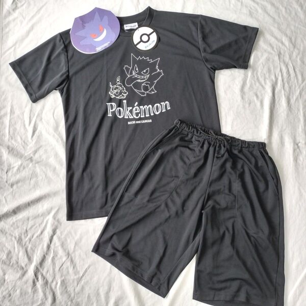 新品 ポケモン パジャマ L ゲンガー ボチ 上下セット ルームウェア メンズ ハーフパンツ Tシャツ