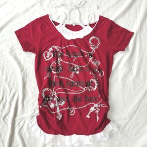 レディース Tシャツ L フェアリーグランジ ダークコア Y2K 平成 パンク ゴスロリ