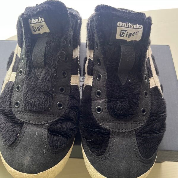 Onitsuka Tiger ファー付きスニーカー 23.5cm ブラック