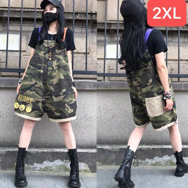 オーバーオール レディース 夏 デニムサロペット ショートパンツ SLTD038