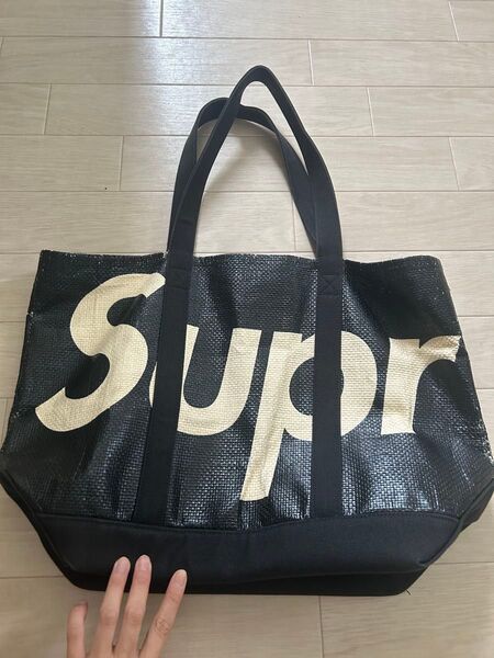 シュプリーム supreme トートバッグ Raffia Tote BLACK