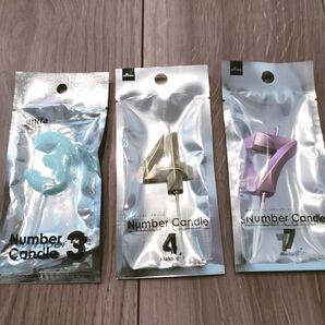 数字キャンドル 3 4 7