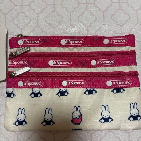LeSportsac & miffy 3-Zipポーチ